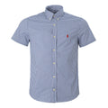 Men's RL Shirt Custom Fit Checked Navy