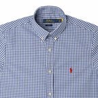 Men's RL Shirt Custom Fit Checked Navy