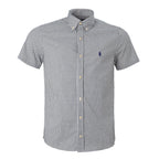 Men's RL Shirt Custom Fit Checked Gray