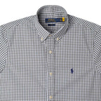 Men's RL Shirt Custom Fit Checked Gray