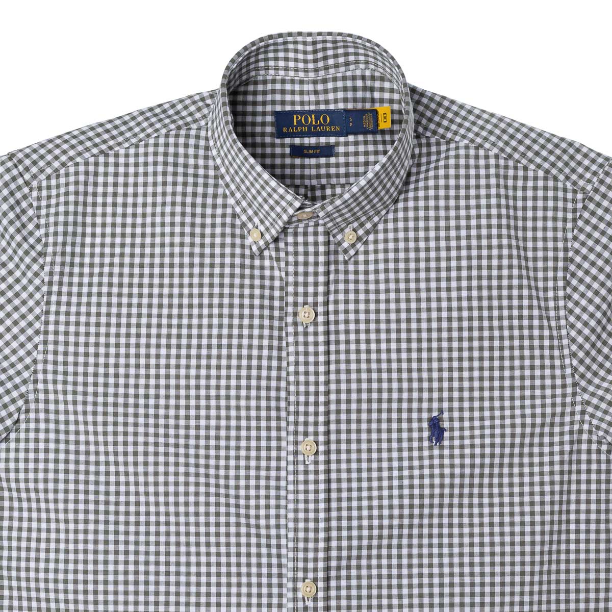 Men's RL Shirt Custom Fit Checked Gray