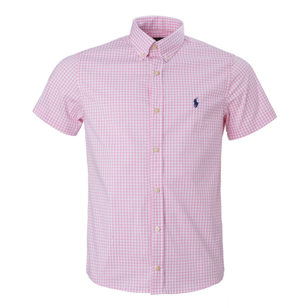 Men's RL Shirt Custom Fit Checked Pink