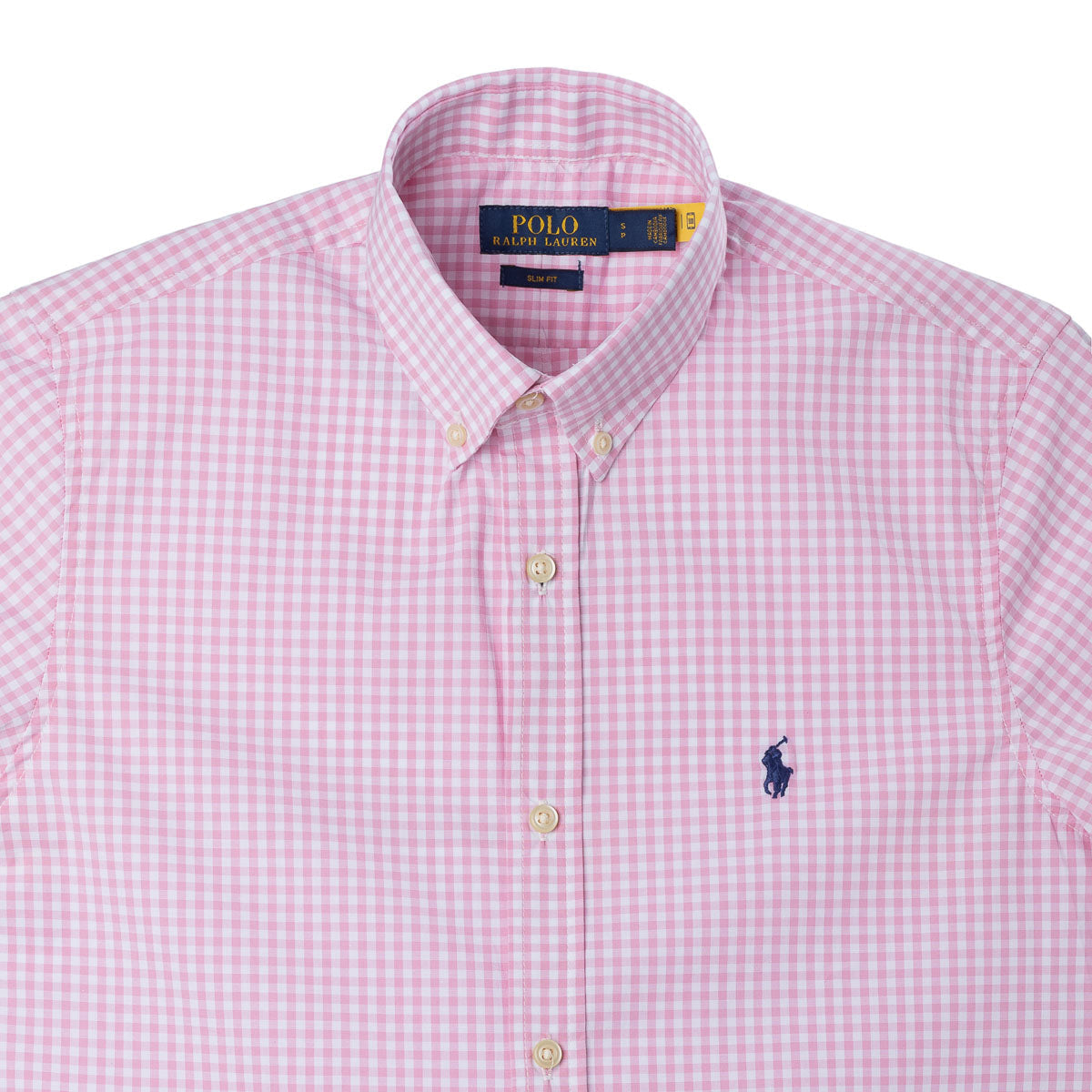 Men's RL Shirt Custom Fit Checked Pink