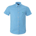 Men's RL Shirt Custom Fit Checked Blue