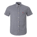 Men's RL Shirt Custom Fit Checked Black