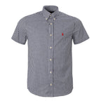 Men's RL Shirt Custom Fit Checked Black