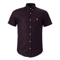 Men's RL Shirt Oxford Short-Sleeve - Burgundy