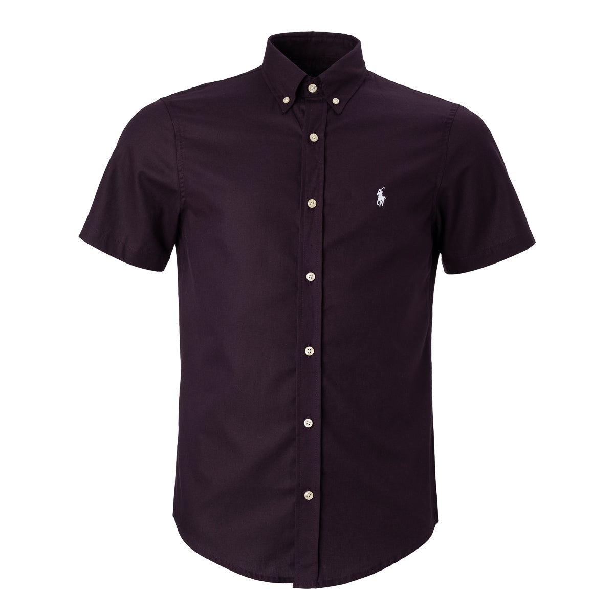 Men's RL Shirt Oxford Short-Sleeve - Burgundy