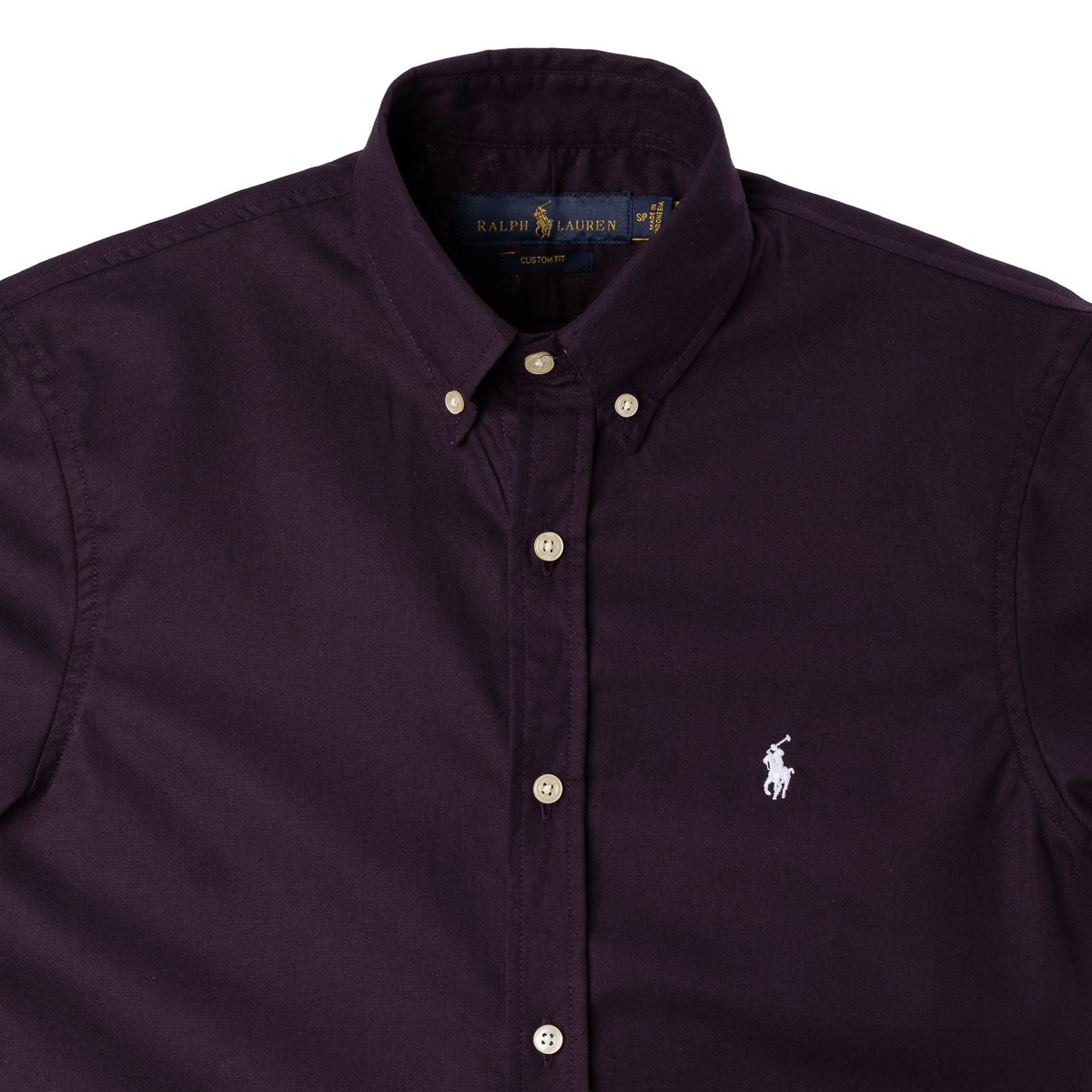 Men's RL Shirt Oxford Short-Sleeve - Burgundy