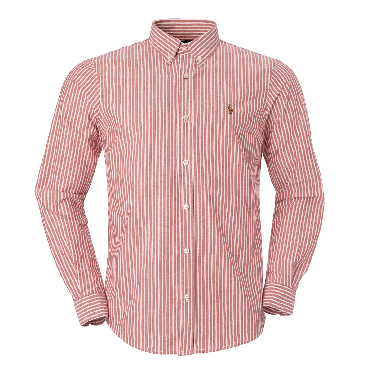 Men's RL Shirt Oxford Striped - Red