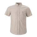 Men's RL Shirt Short-Sleeve Fine Striped Oxford Striped - Beige
