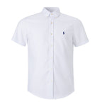 Men's RL Shirt Custom Fit Oxford Short-Sleeve - White
