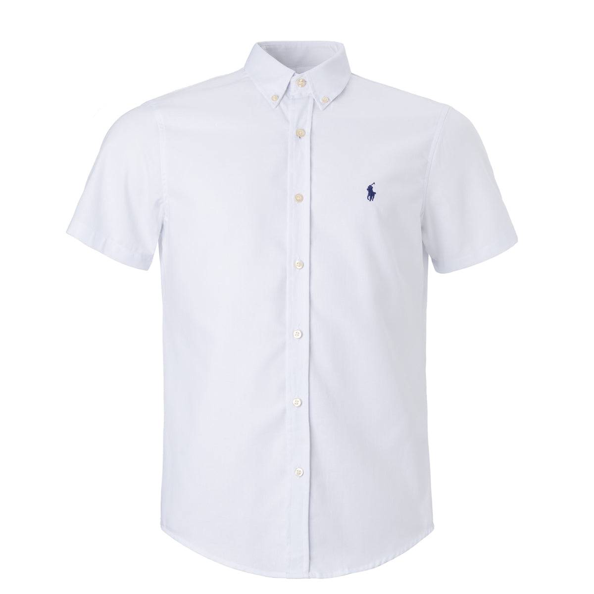Men's RL Shirt Custom Fit Oxford Short-Sleeve - White
