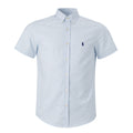Men's RL Shirt Custom Fit Oxford Short-Sleeve - Light Blue