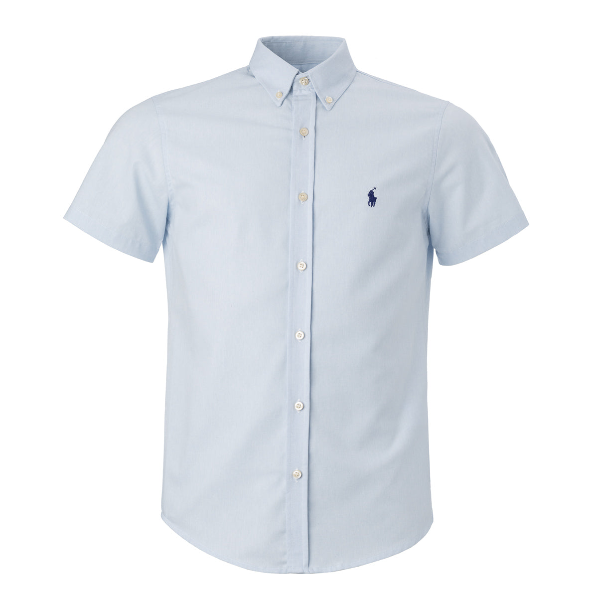 Men's RL Shirt Custom Fit Oxford Short-Sleeve - Light Blue