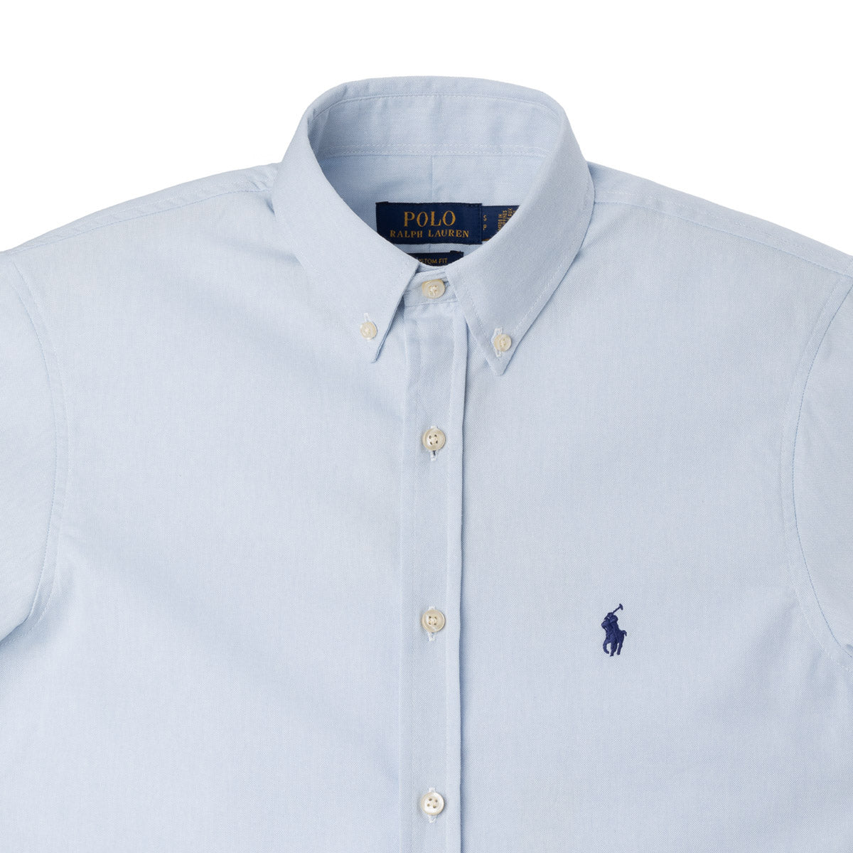 Men's RL Shirt Custom Fit Oxford Short-Sleeve - Light Blue