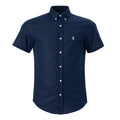 Men's RL Shirt Custom Fit Oxford Short-Sleeve - Navy