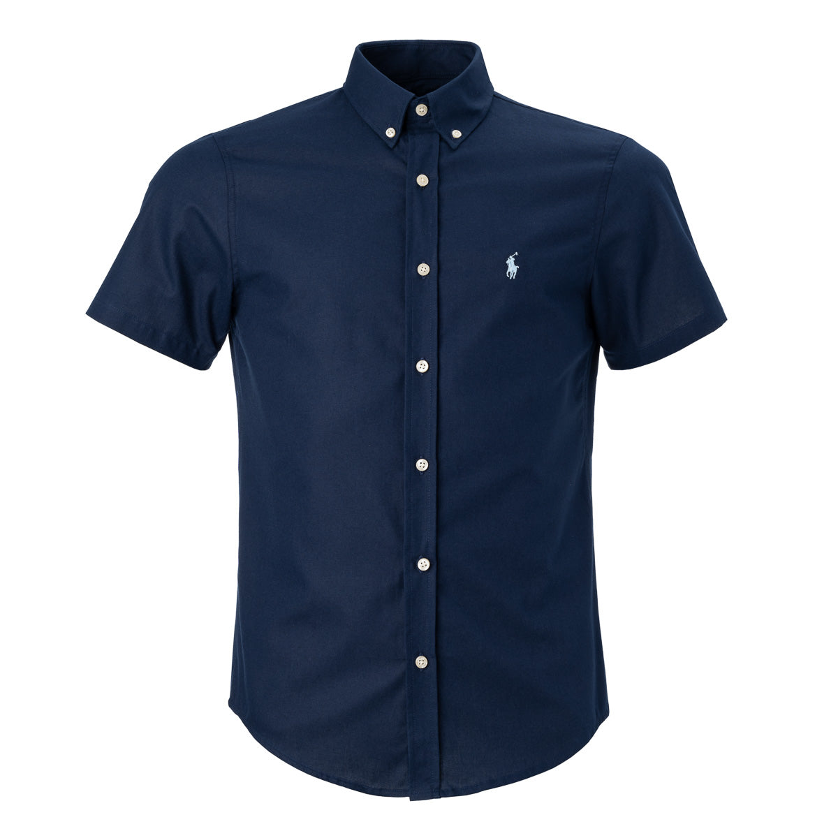 Men's RL Shirt Custom Fit Oxford Short-Sleeve - Navy