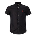 Men's RL Shirt Custom Fit Oxford Short-Sleeve - Black