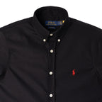 Men's RL Shirt Custom Fit Oxford Short-Sleeve - Black