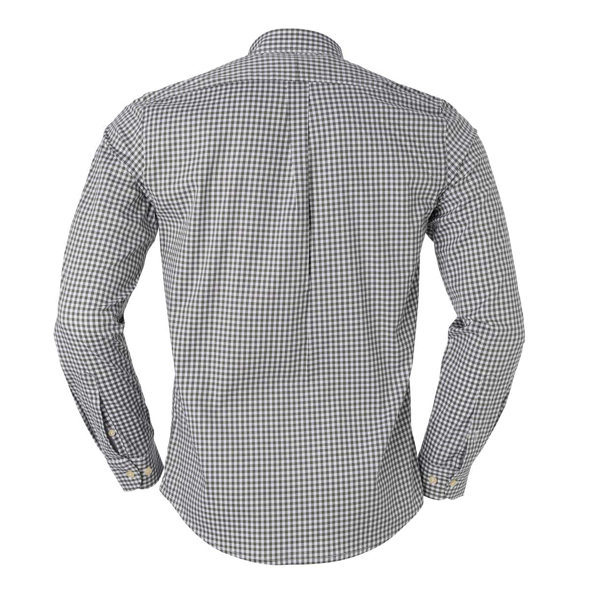 Men's RL Shirt Slim Fit Stretch Medium Plaid - Gray