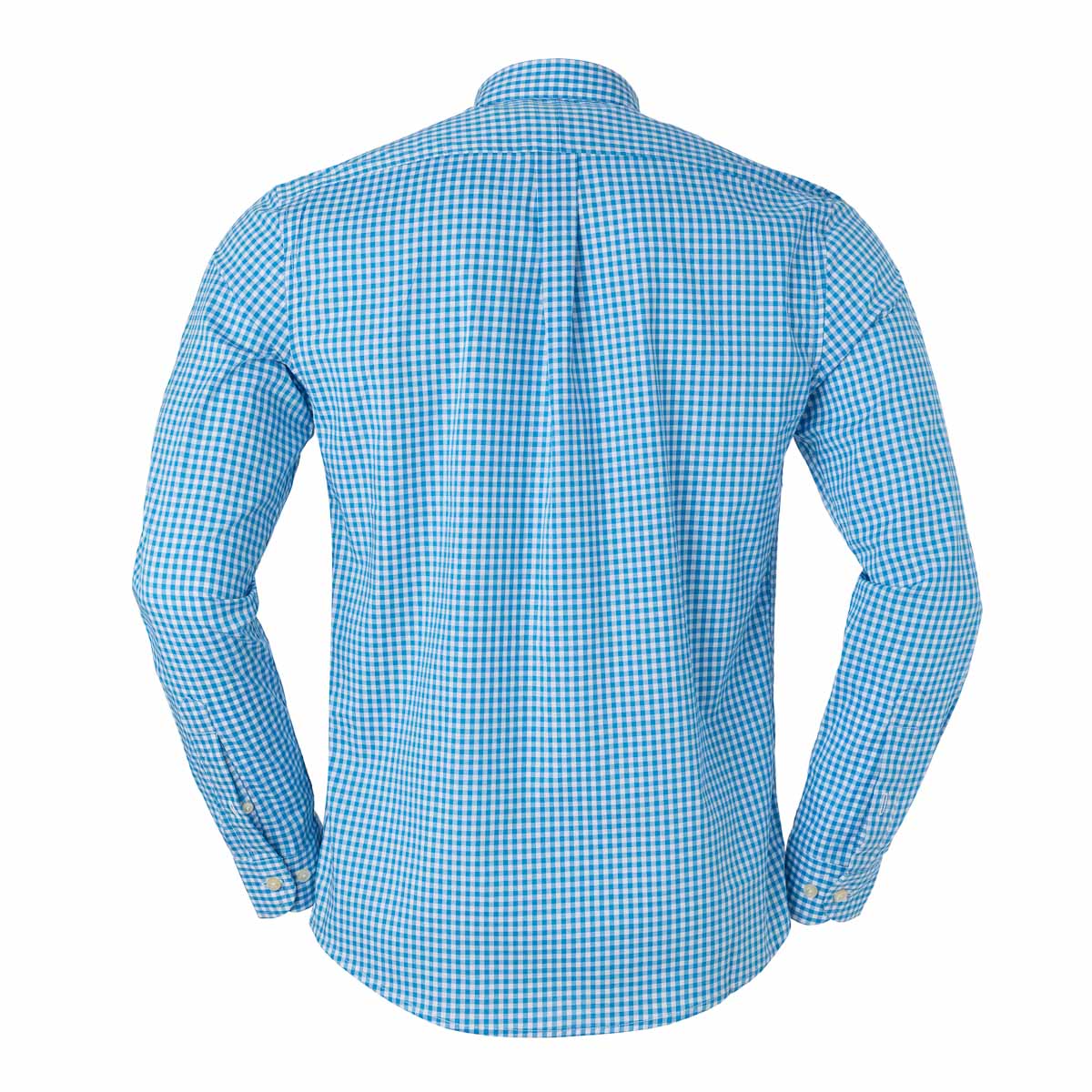 Men's RL Shirt Slim Fit Stretch Medium Plaid - Blue