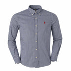 Men's RL Shirt Slim Fit Stretch Medium Plaid - Black