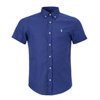 Men's RL Shirt Custom Fit Oxford Short-Sleeve - Royal Blue