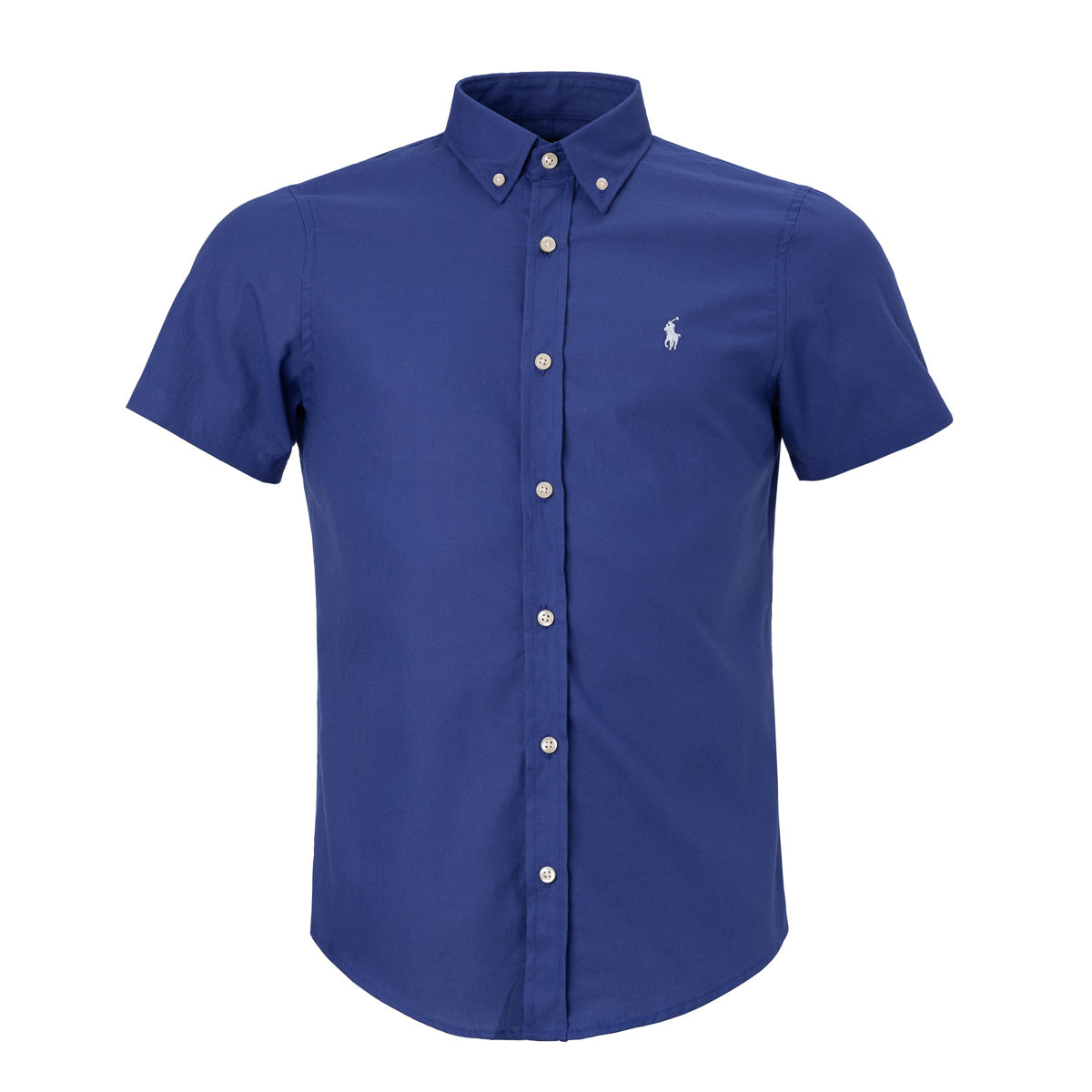 Men's RL Shirt Custom Fit Oxford Short-Sleeve - Royal Blue