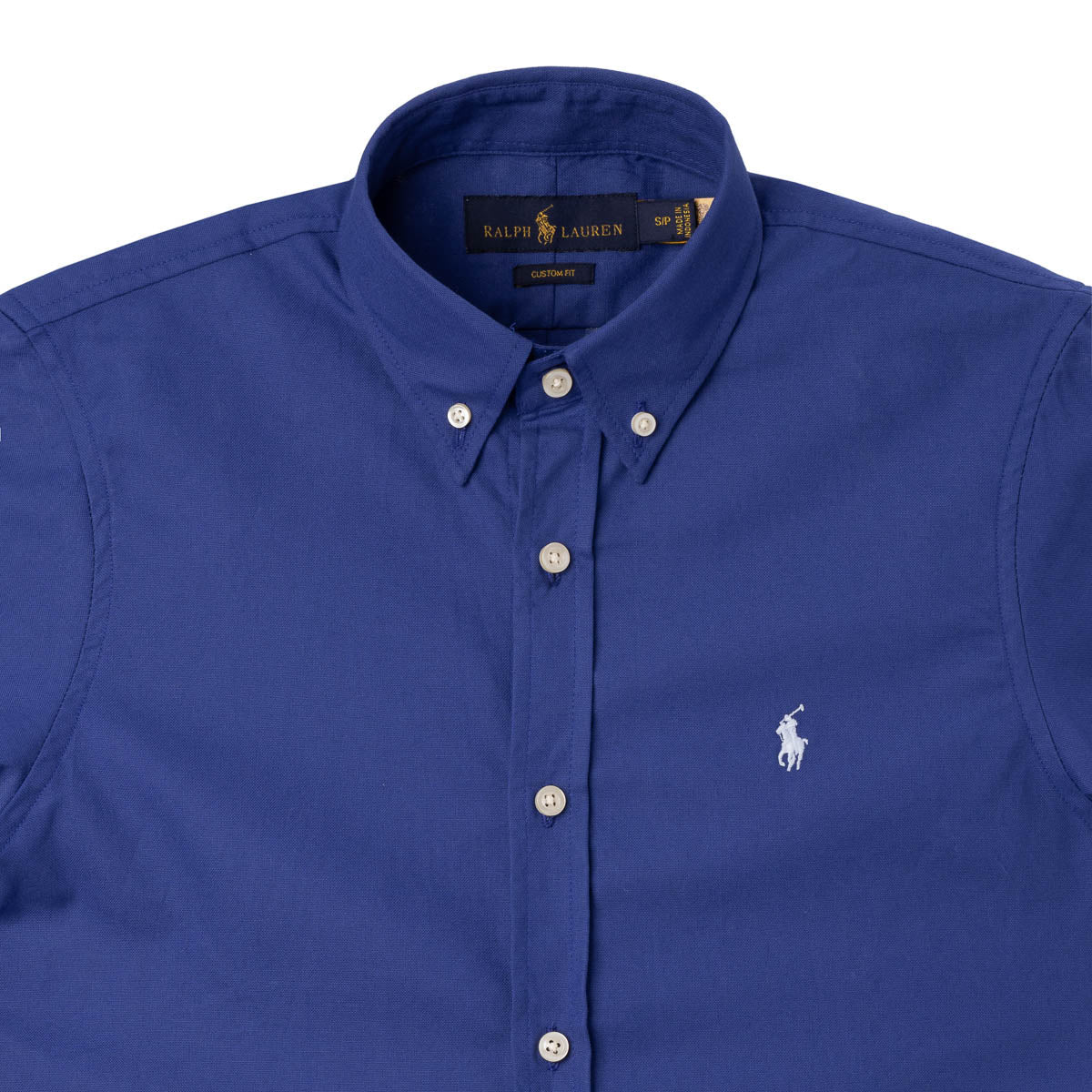 Men's RL Shirt Custom Fit Oxford Short-Sleeve - Royal Blue