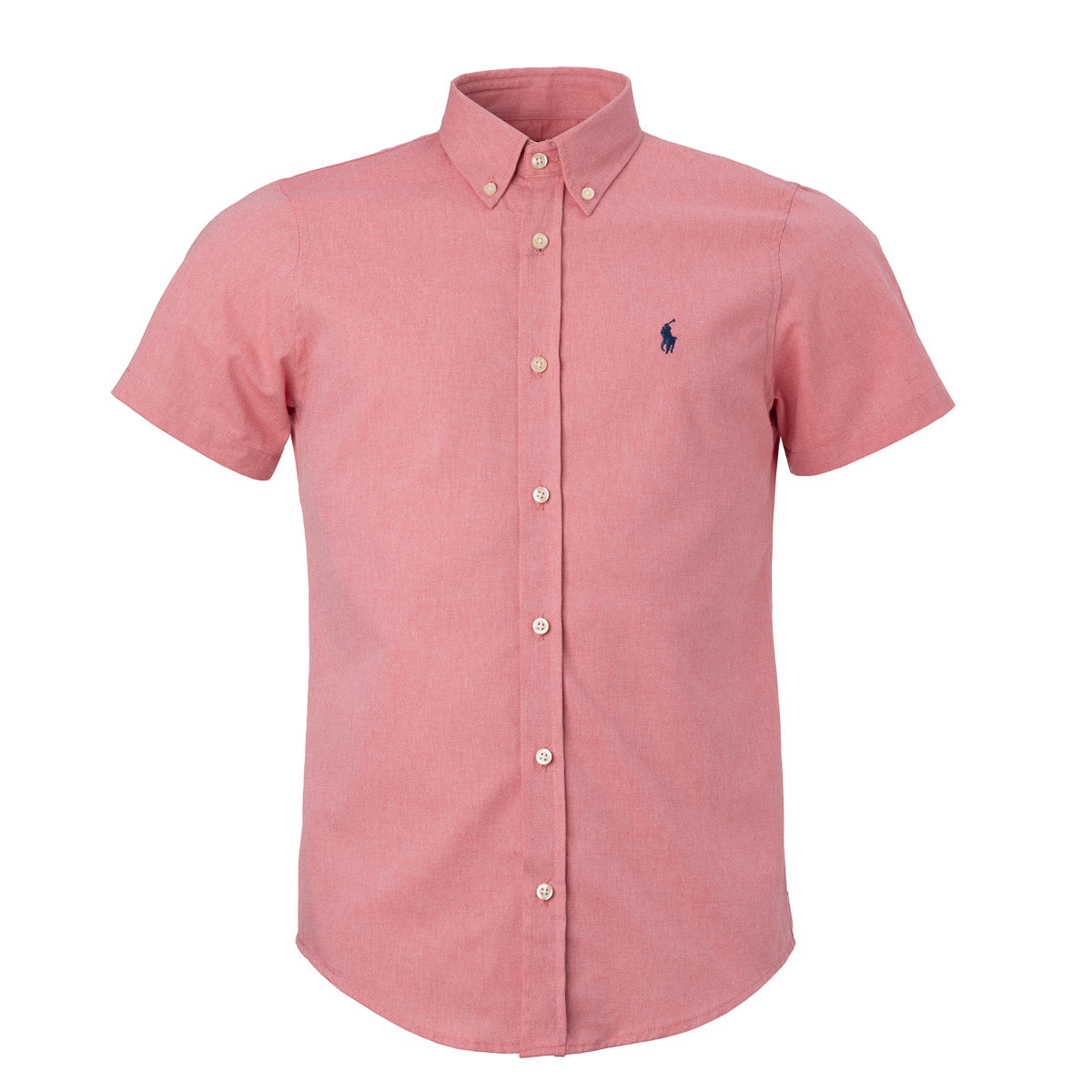 Men's RL Shirt Custom Fit Oxford Short-Sleeve - Coral