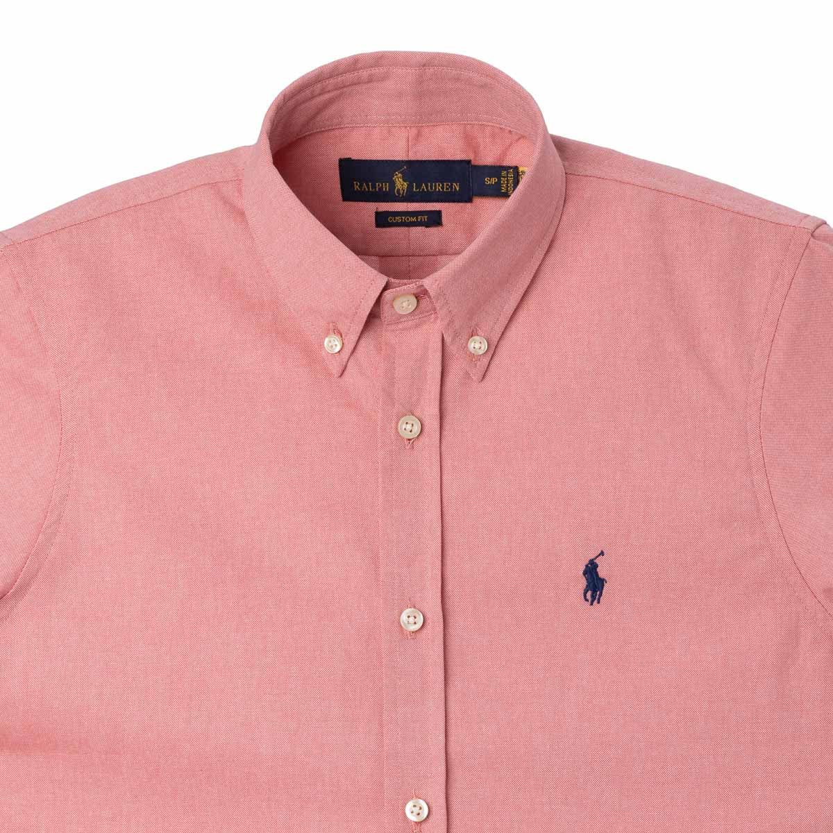 Men's RL Shirt Custom Fit Oxford Short-Sleeve - Coral