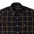 Men's RL Shirt Plaid - Black Orange