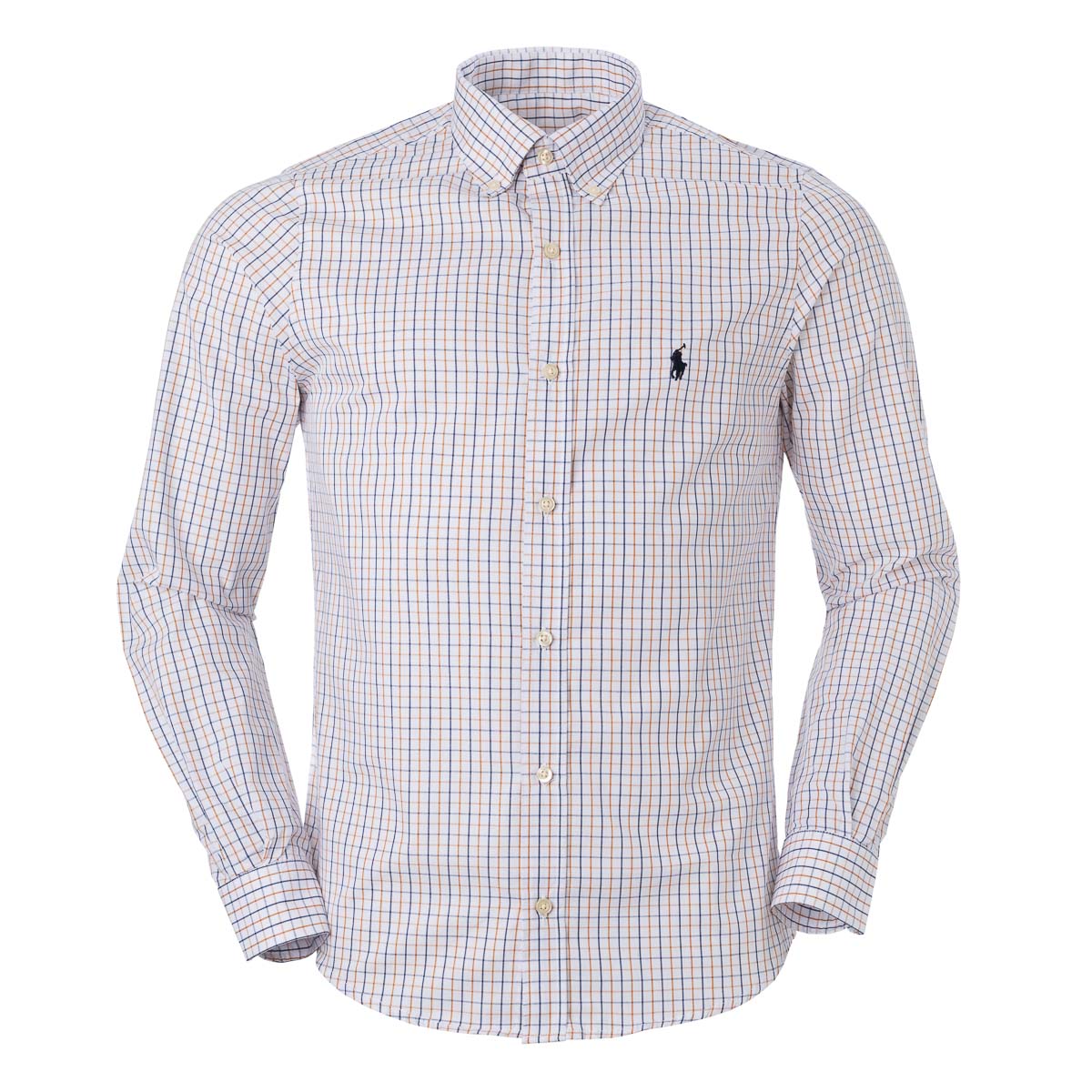 Men's RL Shirt Plaid Milan - Brown