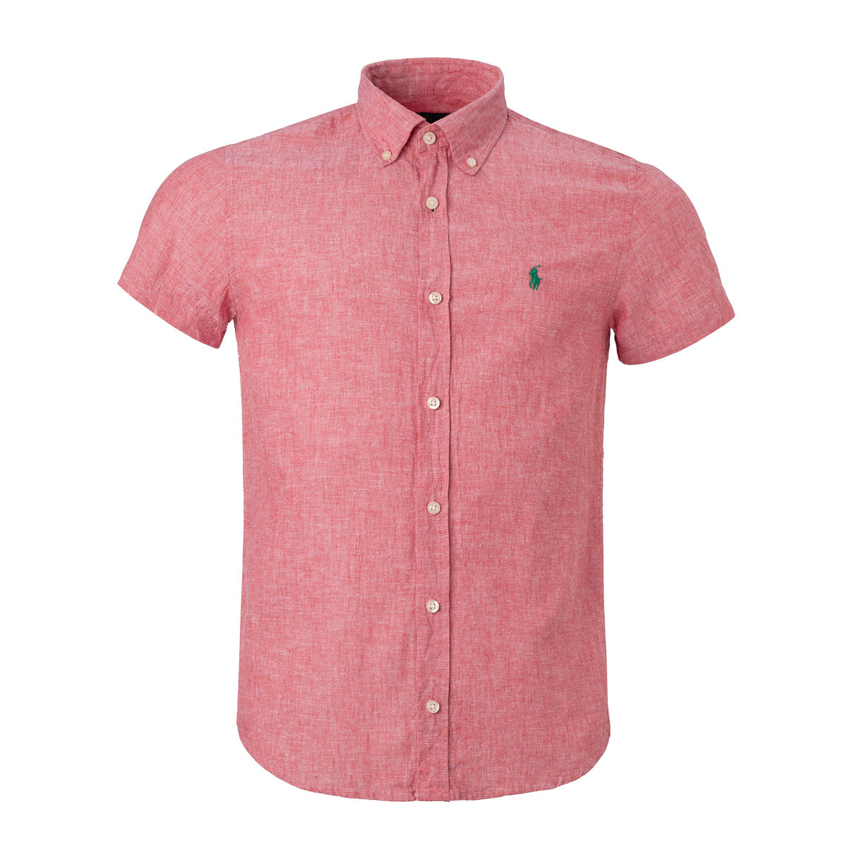 Men's RL Shirt Custom Fit Linen - Heather Red