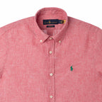 Men's RL Shirt Custom Fit Linen - Heather Red
