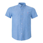Men's RL Shirt Linen Short-Sleeve - Light Blue