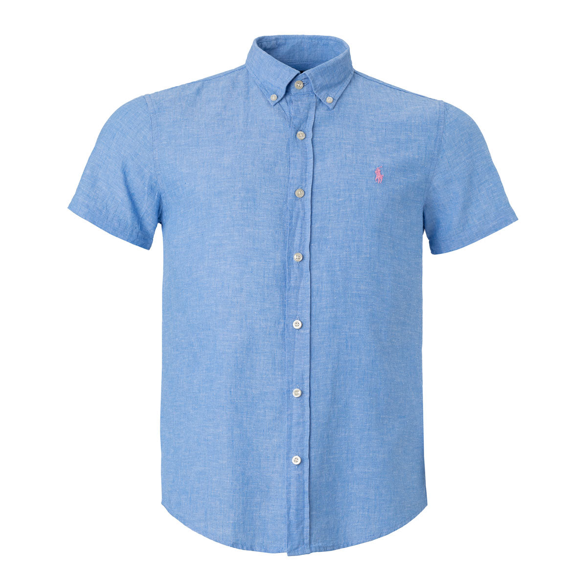 Men's RL Shirt Linen Short-Sleeve - Light Blue
