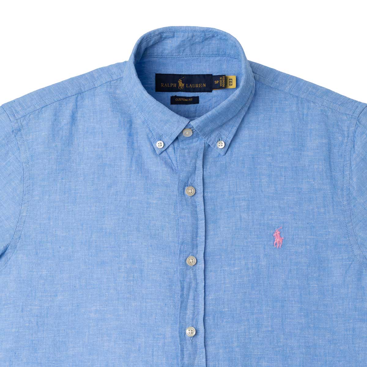 Men's RL Shirt Linen Short-Sleeve - Light Blue